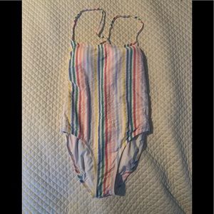 Rainbow stripe JCrew Swimsuit Worn Once